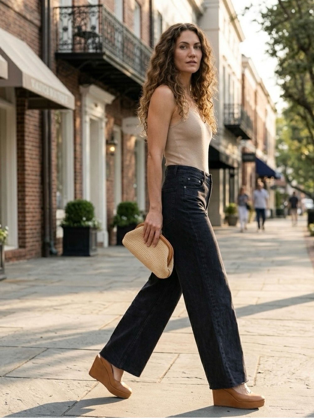 Universal Thread Sailor Wide Leg Jeans NWT Size 6 Black High Rise Cropped